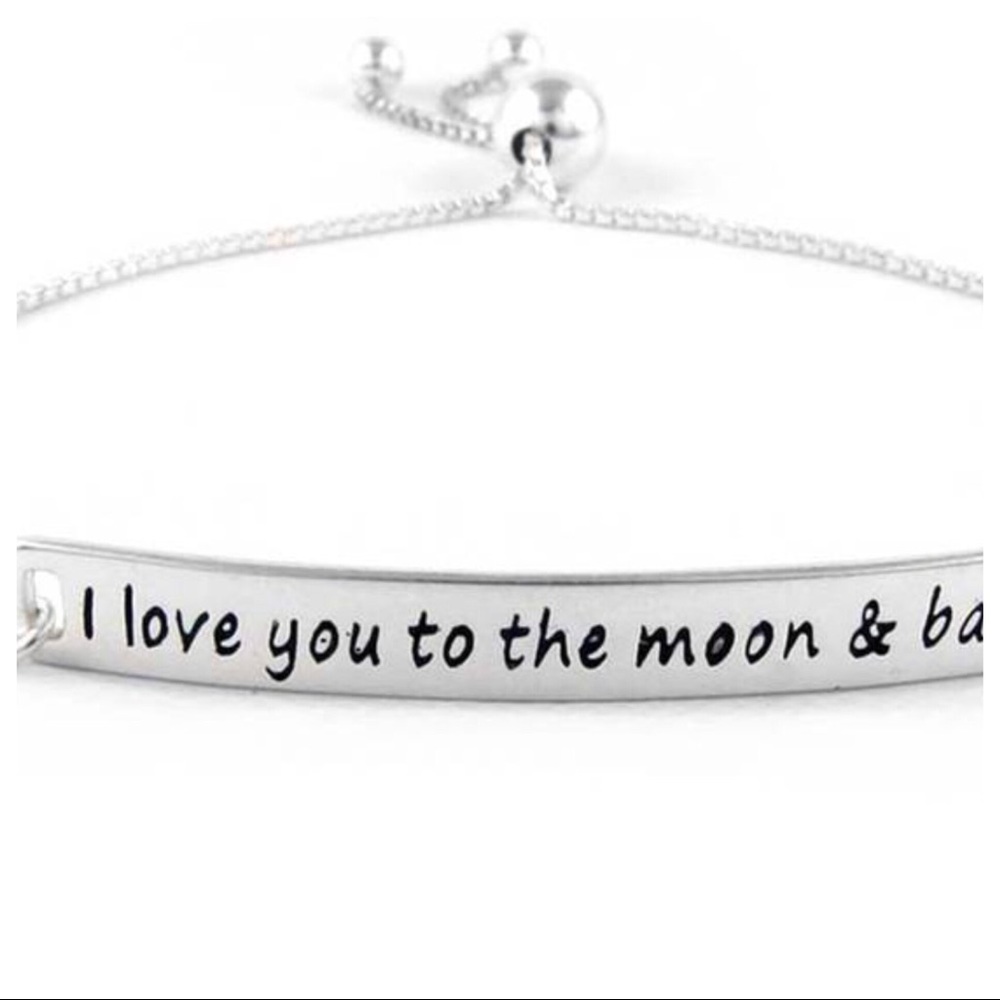 ❗️1 left❗️STERLING SILVER I LOVE YOU BRACELET - Picture 4 of 8